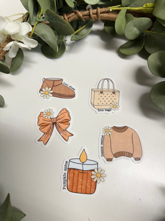 (RTS) SWEATER WEATHER MINI STICKER SET (5)