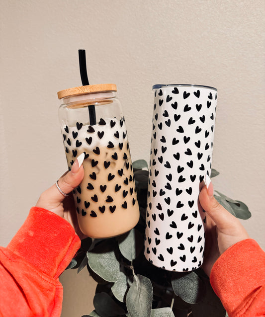 (RTS) BLACK HEARTS DRINKWARE