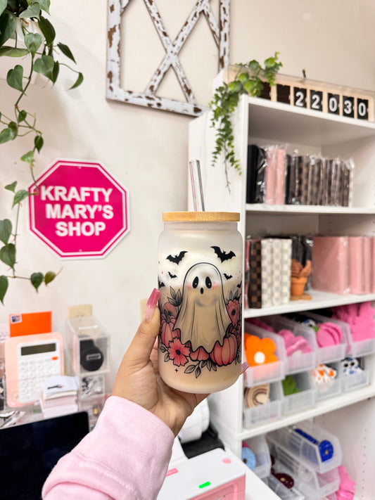 (RTS) PINK PUMPKIN GHOUL  CUP