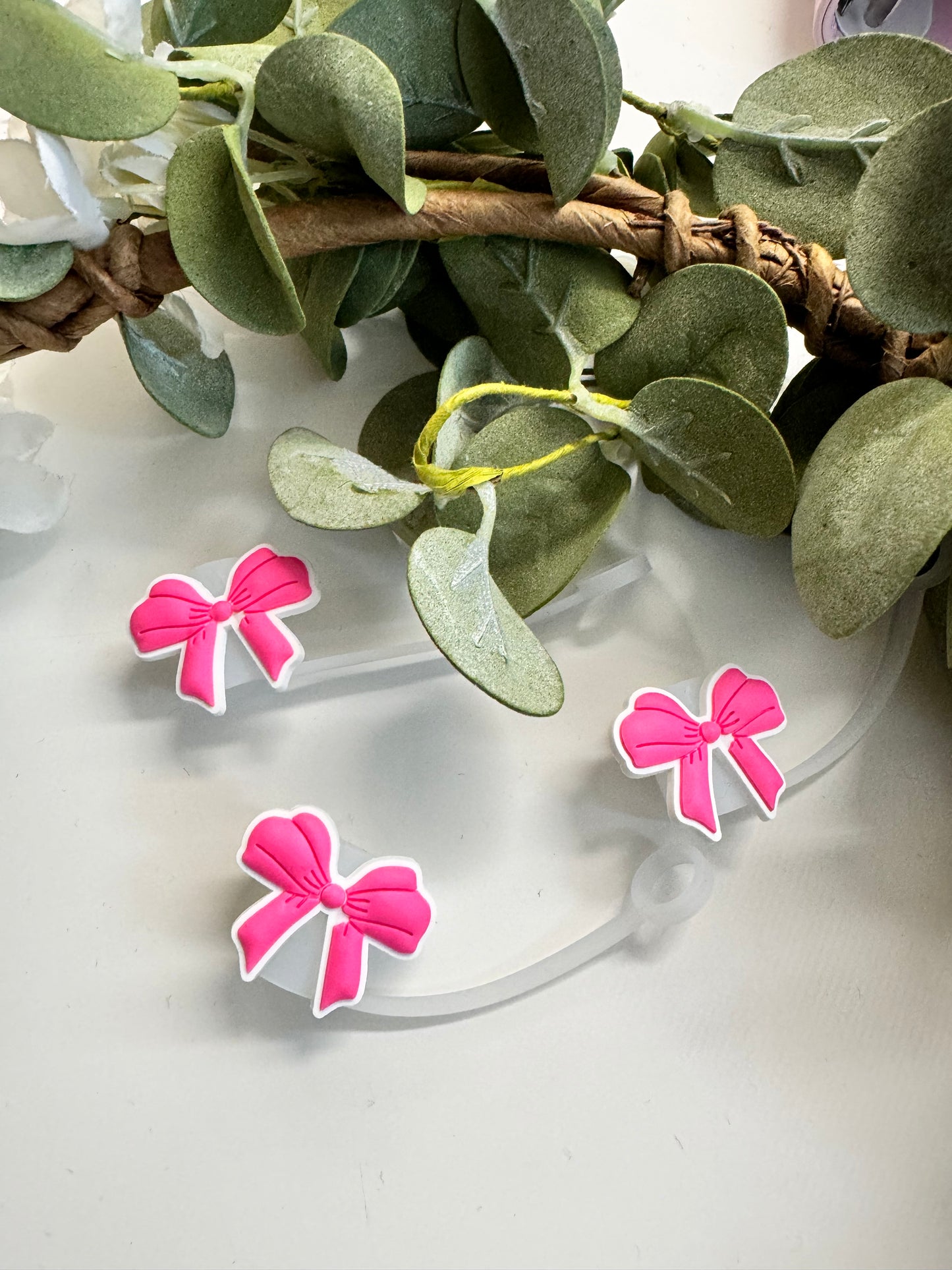 (RTS) BOW STRAW TOPPER