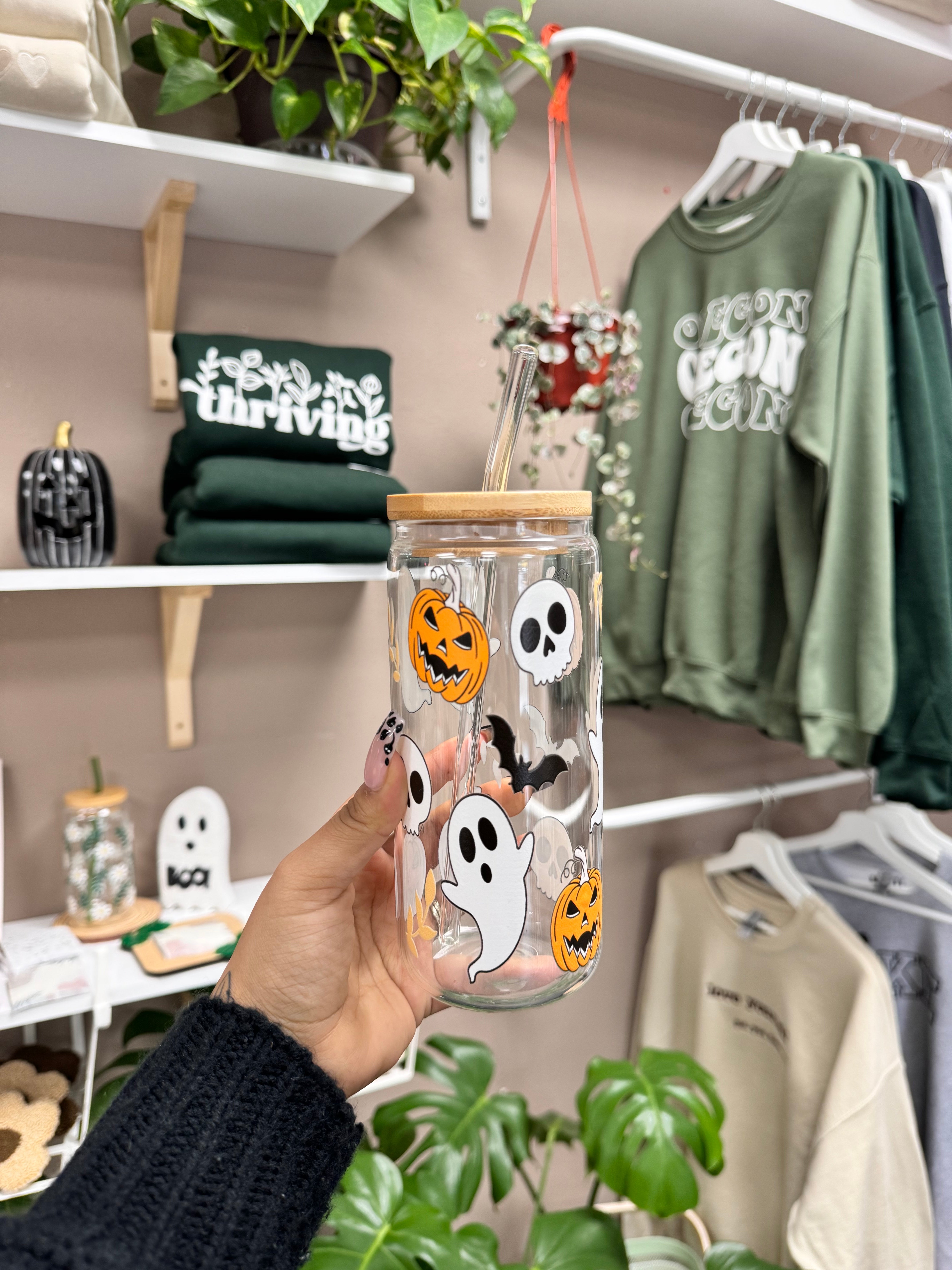 (RTS) GHOSTS, PUMPKIN & BATS 20OZ CUP Kraftymary