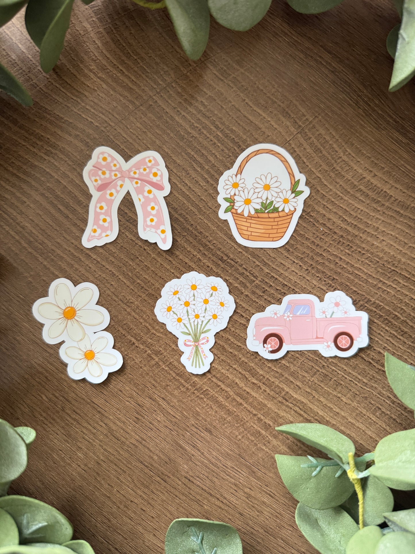 (RTS) CHECKERED BOW STICKER SET
