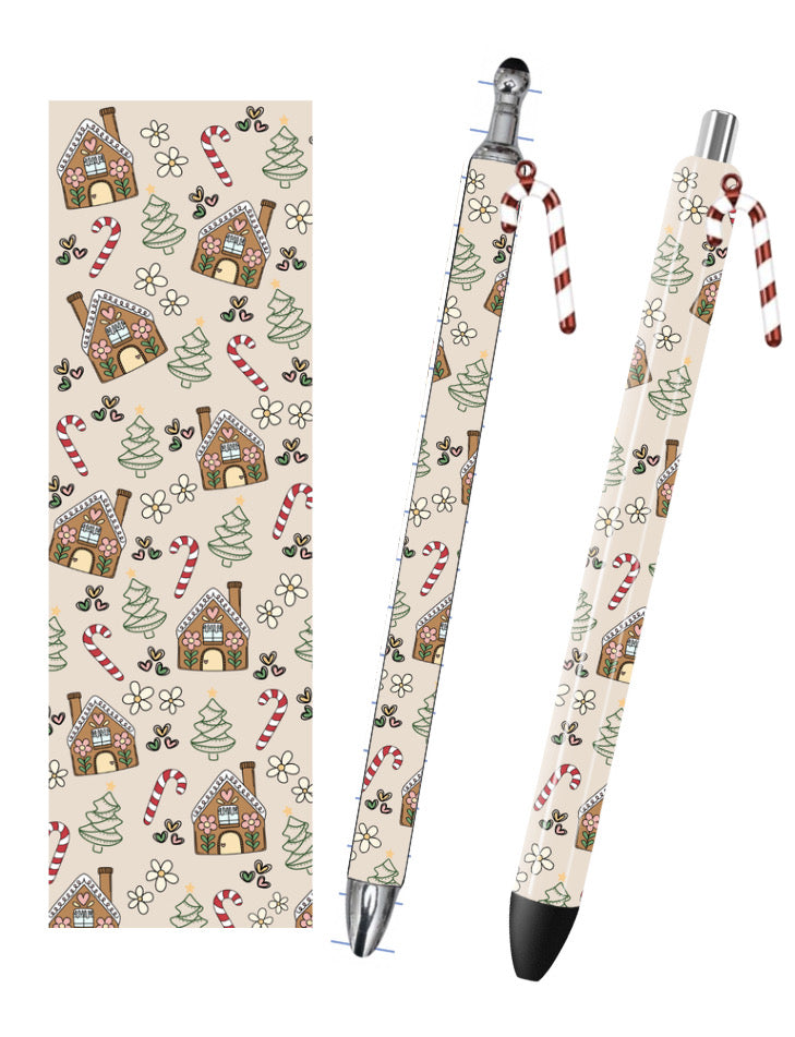 (RTS) GINGERBREAD HOUSE PEN WITH CHARM