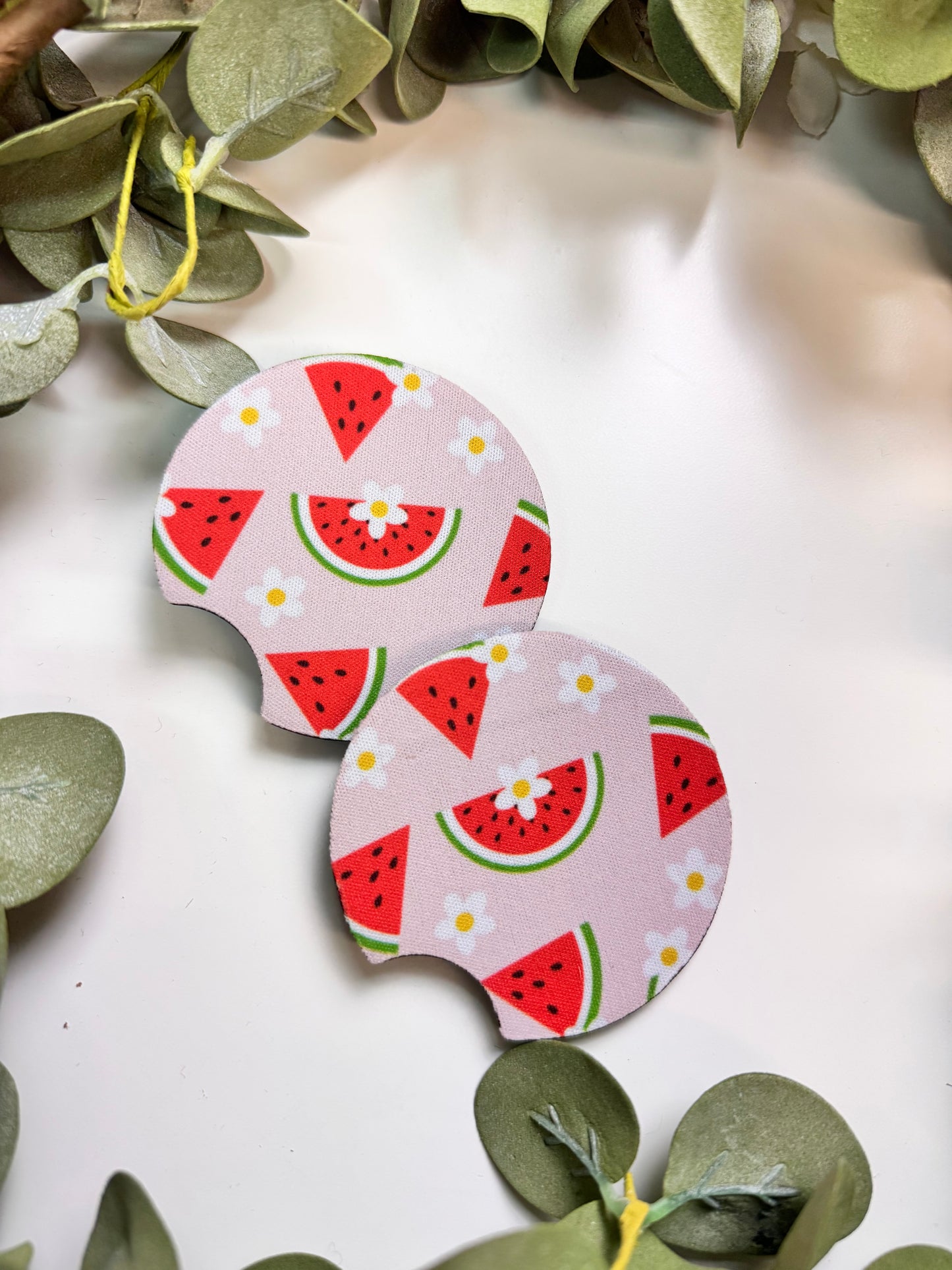 (RTS) WATERMELON CAR COASTER SET