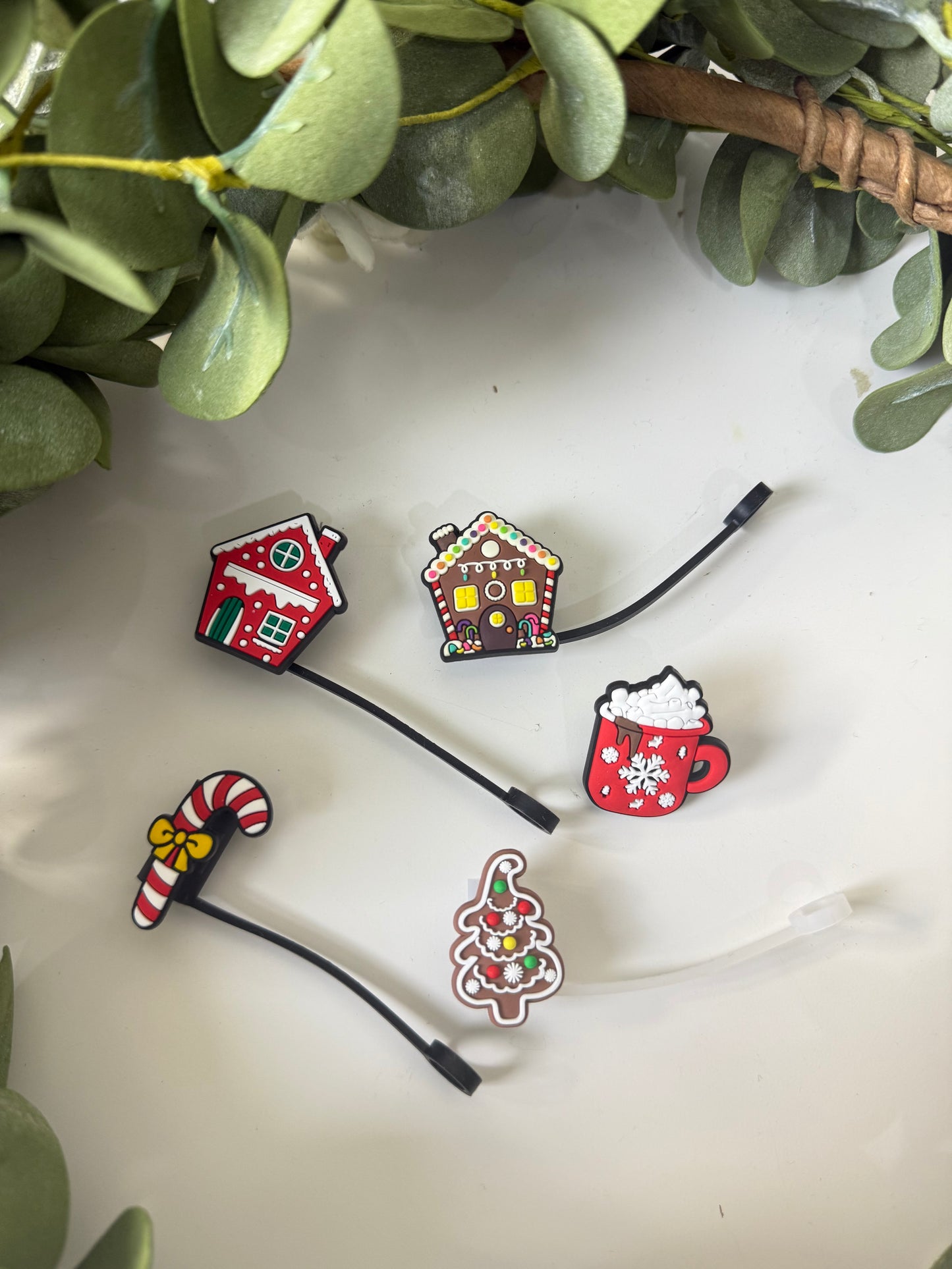 (RTS) GINGERBREAD STRAW TOPPERS