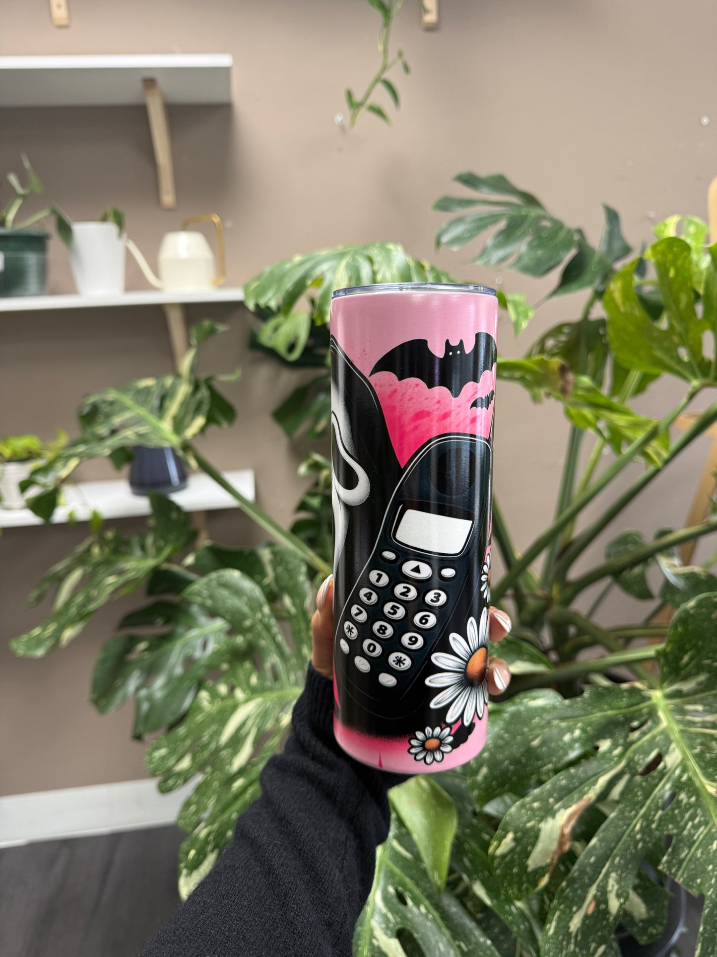 (RTS) PINK GHOSTFACE TUMBLER 20 OZ