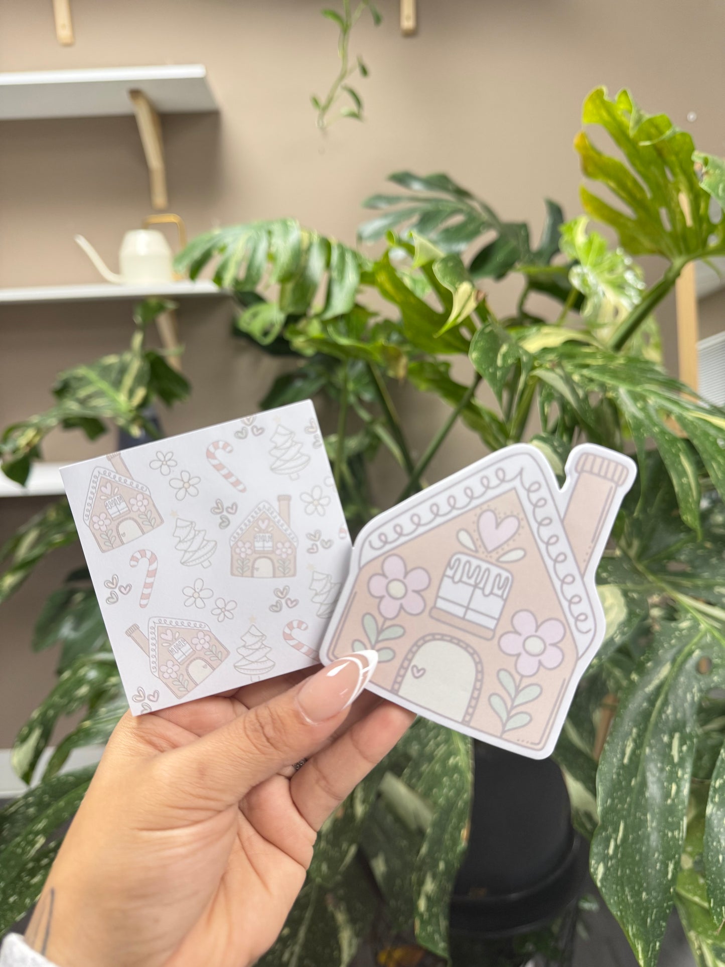 (RTS) GINGERBREAD HOUSE STICKY NOTE