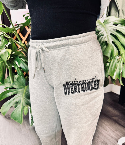 (RTS) PROFESSIONAL OVERTHINKER- EMBROIDERED SWEATS