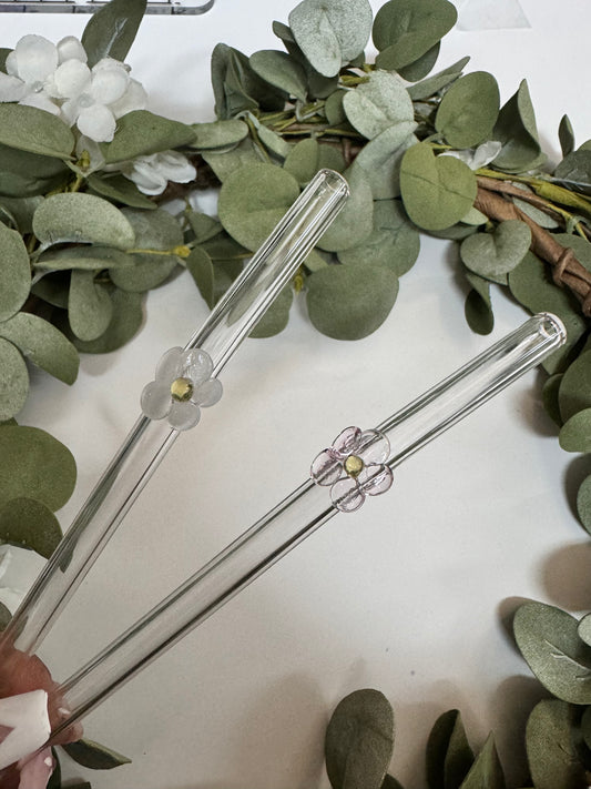 (RTS) DAISY GLASS STRAW