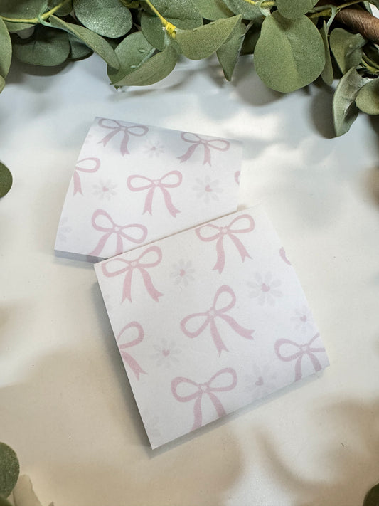 (RTS) COQUETTE BOW STICKY NOTE