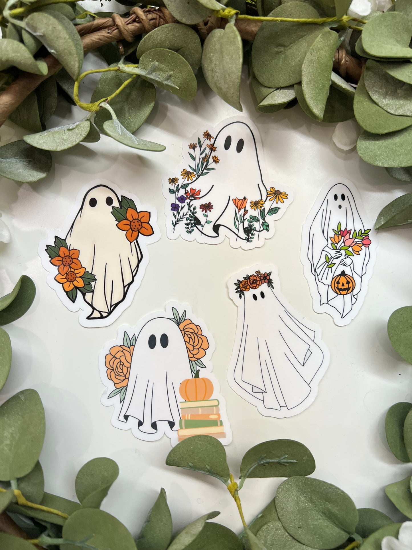 (RTS) FLORAL GHOST STICKERS