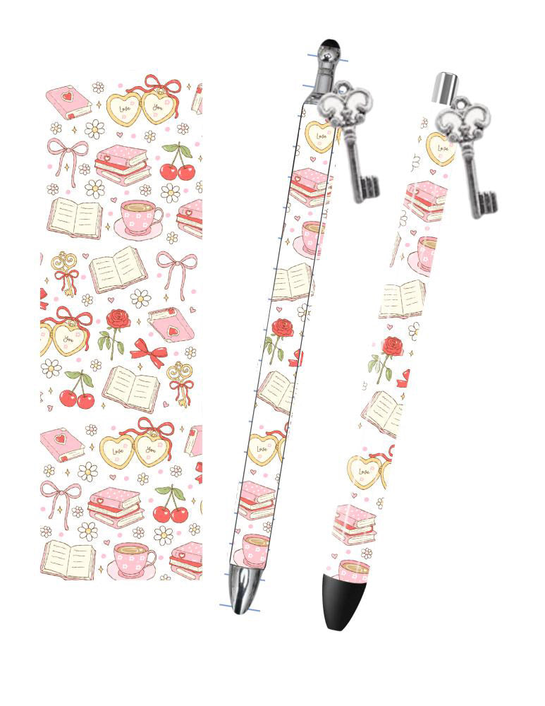 (RTS) BOOK COQUETTE PEN W CHARM