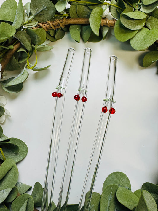 (RTS) CHERRY GLASS STRAW