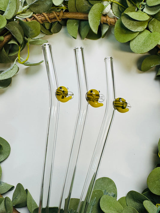 (RTS) BEE GLASS STRAW