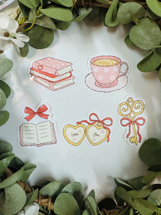 (RTS) BOOK COQUETTE STICKERS