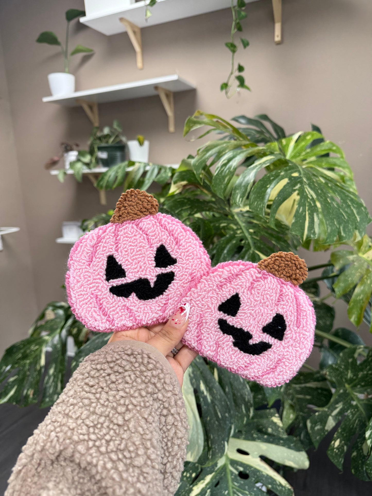(RTS) PINK PUMPKIN RUG COASTER