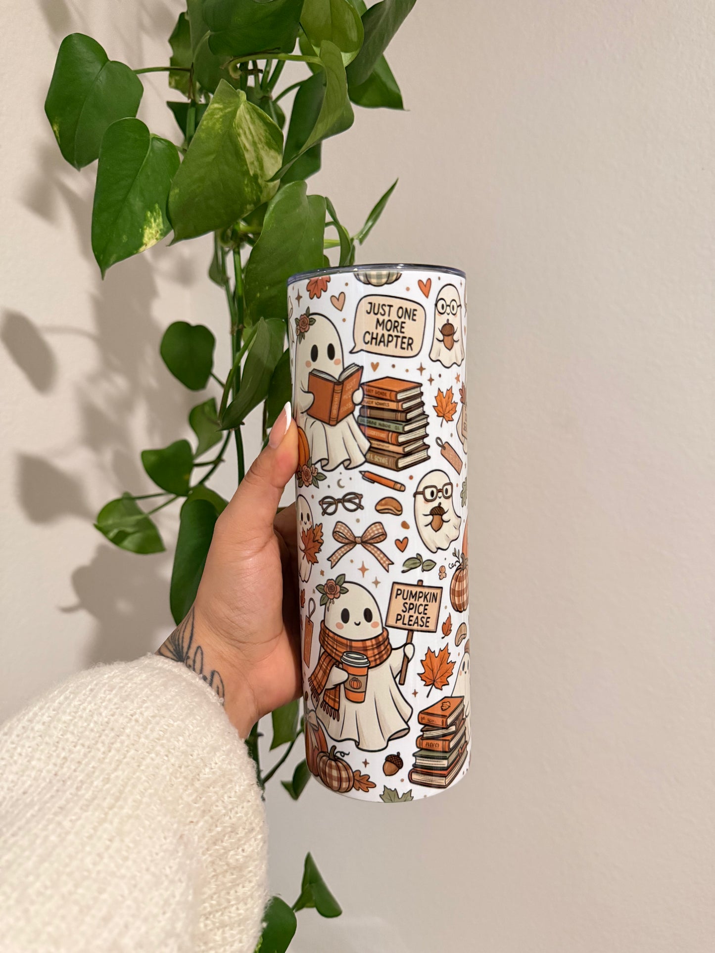 (RTS) COZY AUTUMN GHOSTIE TUMBLER