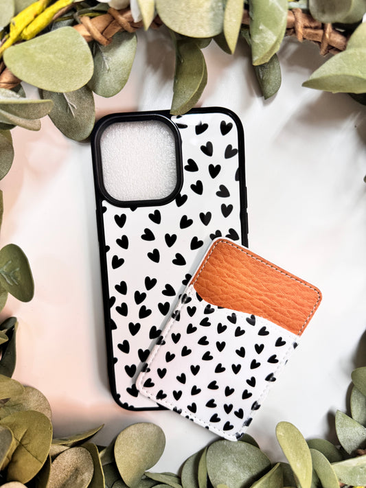 (RTS) BLACK HEARTS PHONE CASE