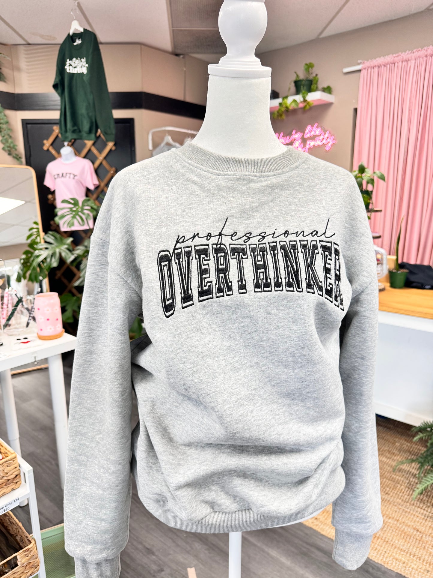 (RTS) PROFESSIONAL OVERTHINKER- EMBROIDERED CREW