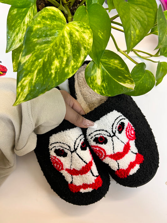 (RTS) BLUSHED VILLAIN SLIPPERS