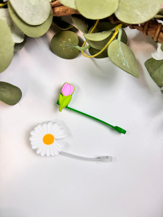 (RTS) FLORAL STRAW TOPPER