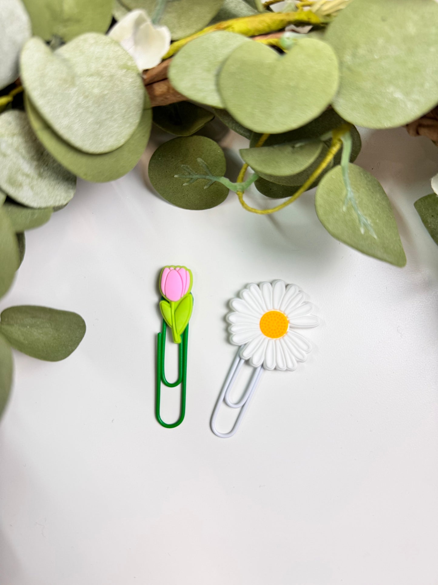 (RTS) FLORAL STRAW PAPER CLIP