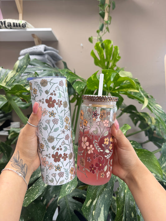 (RTS) KRAFTY FLORAL DRINKWARE
