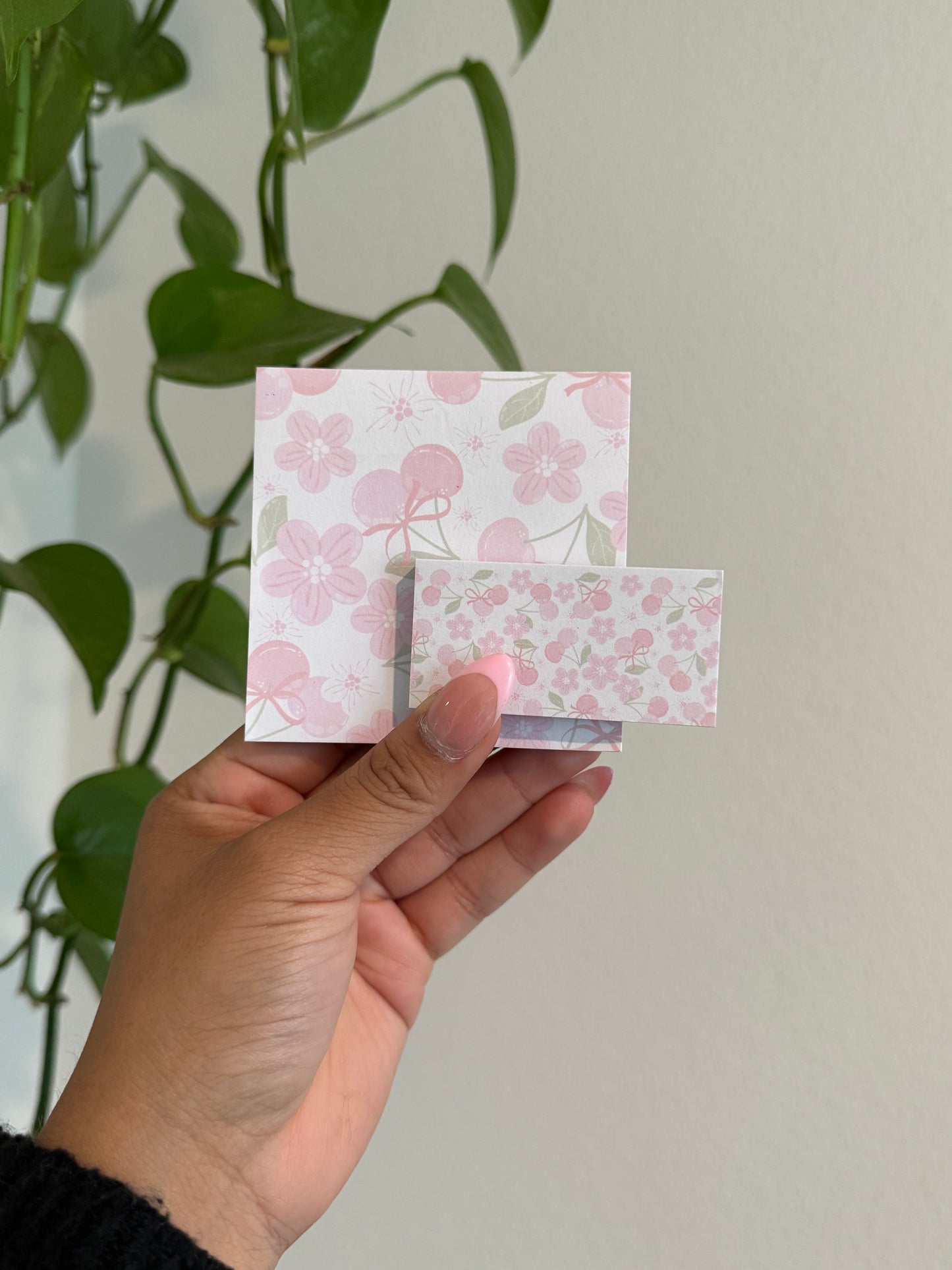 (RTS) PINK CHERRY STICKY NOTE