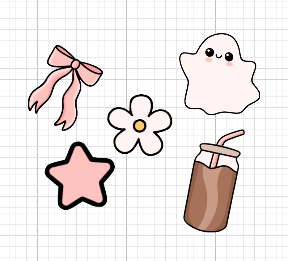 (RTS) CAFFEINATED GHOUL MINI STICKER SET (5)