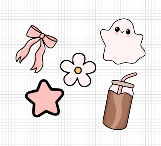 (RTS) CAFFEINATED GHOUL MINI STICKER SET (5)