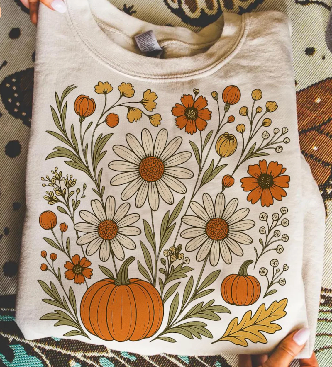 (RTS) FLORAL PUMPKIN CLOTHING