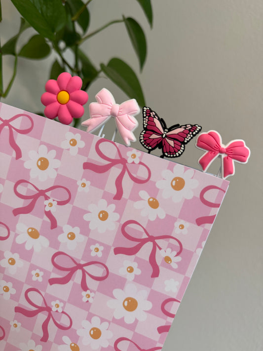 (RTS) CHECKERED BOW PAPERCLIP