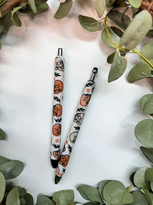 (RTS) FLORAL SKELLY PEN