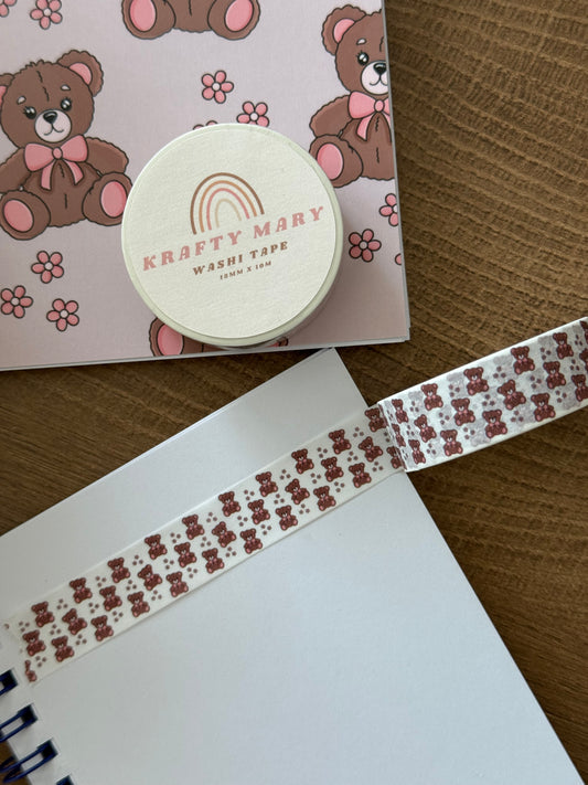 (RTS) TEDDY BEAR WASHI TAPE
