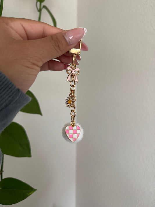(RTS) CHECKERED BOW CHARM