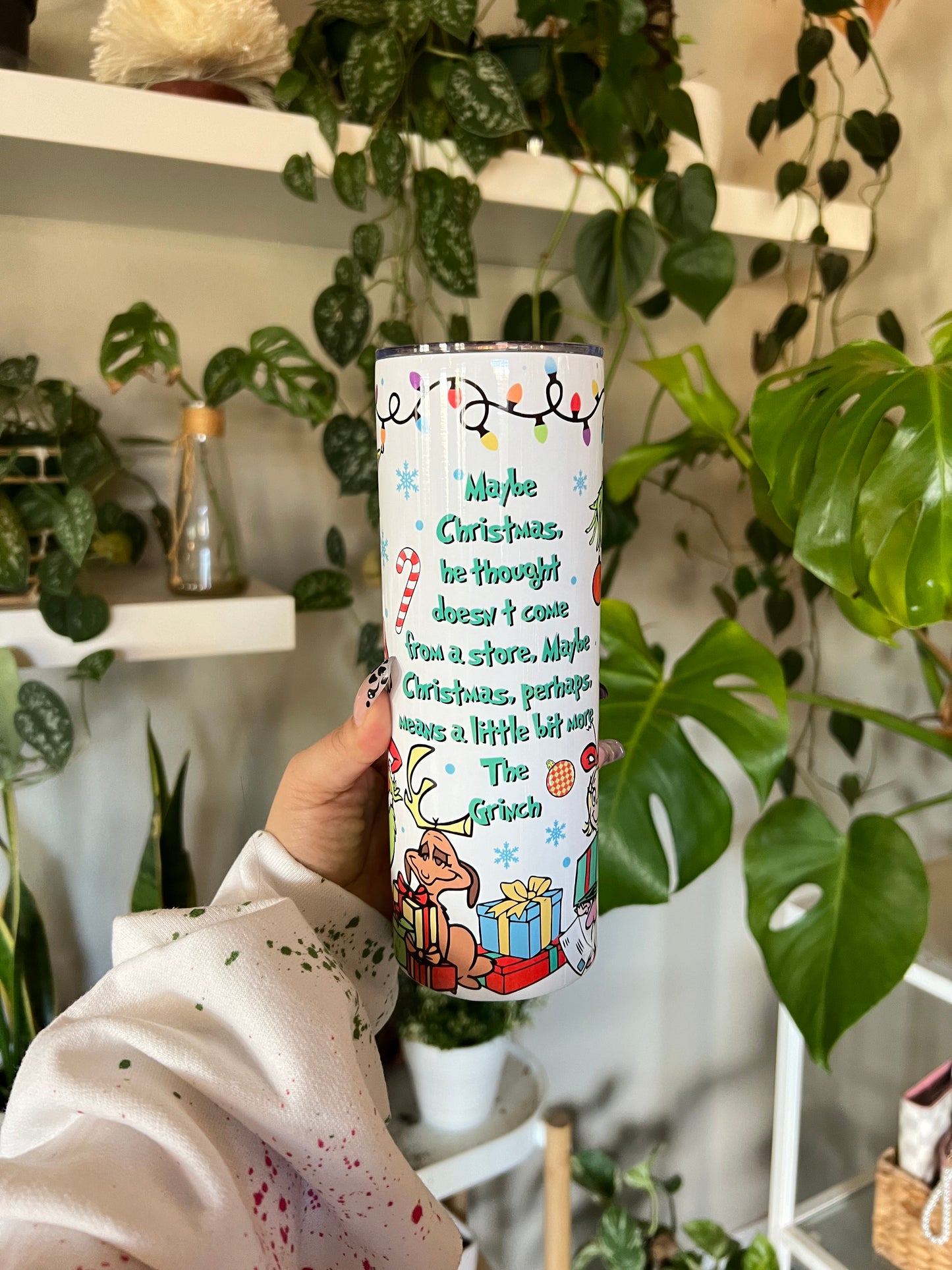 (RTS) GRINCH TUMBLER WITH QUOTE