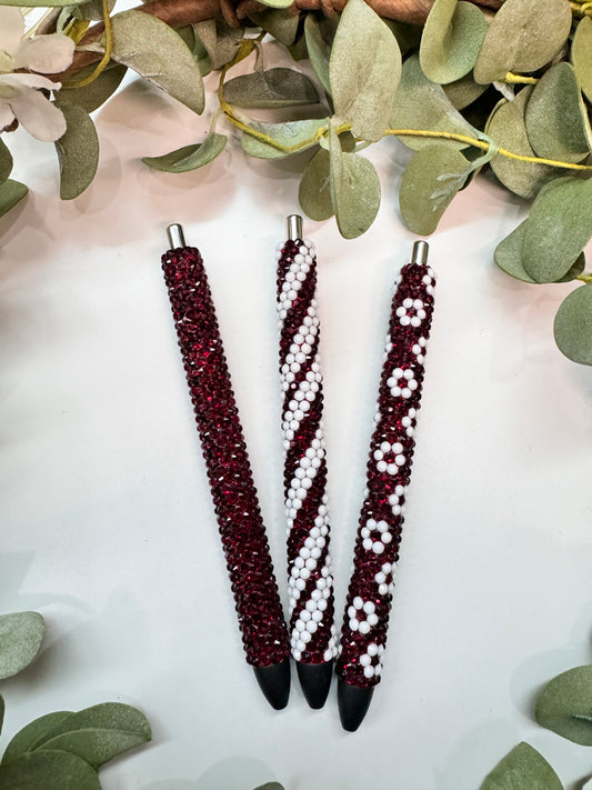 (RTS) BURGUNDY BLIING PEN