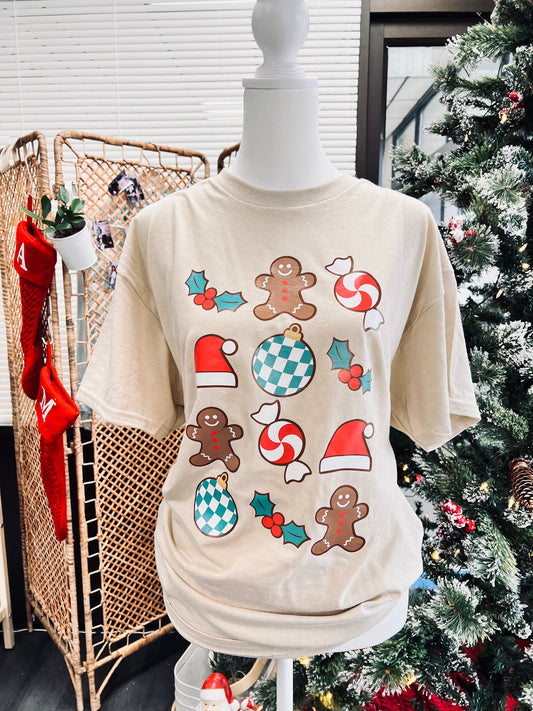 (RTS) GINGERBREAD DOODLE TEE