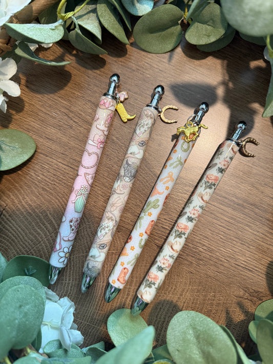 (RTS) COWGIRL VIBES PEN W CHARM