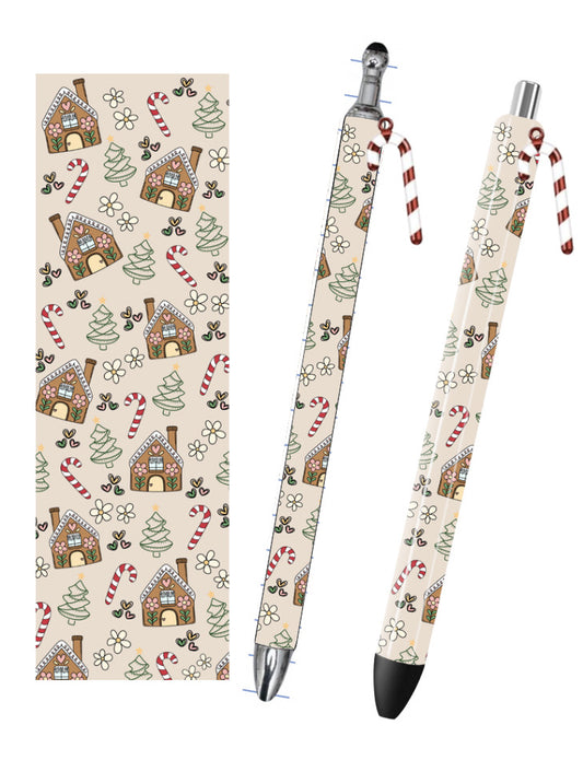 (RTS) GINGERBREAD HOUSE PEN WITH CHARM