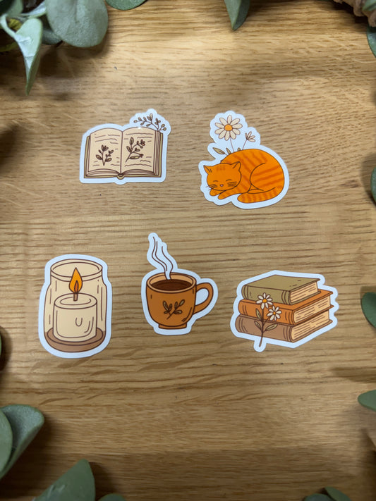 (RTS)  COZY KITTY MINI STICKER SET