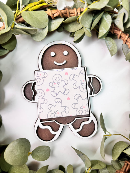 (RTS) GINGERBREAD MAN STICKY NOTE HOLDER