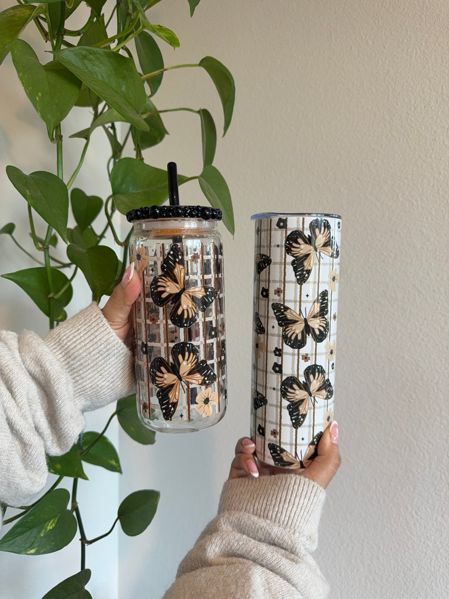 (RTS) BOHO BUTTERFLY DRINKWARE