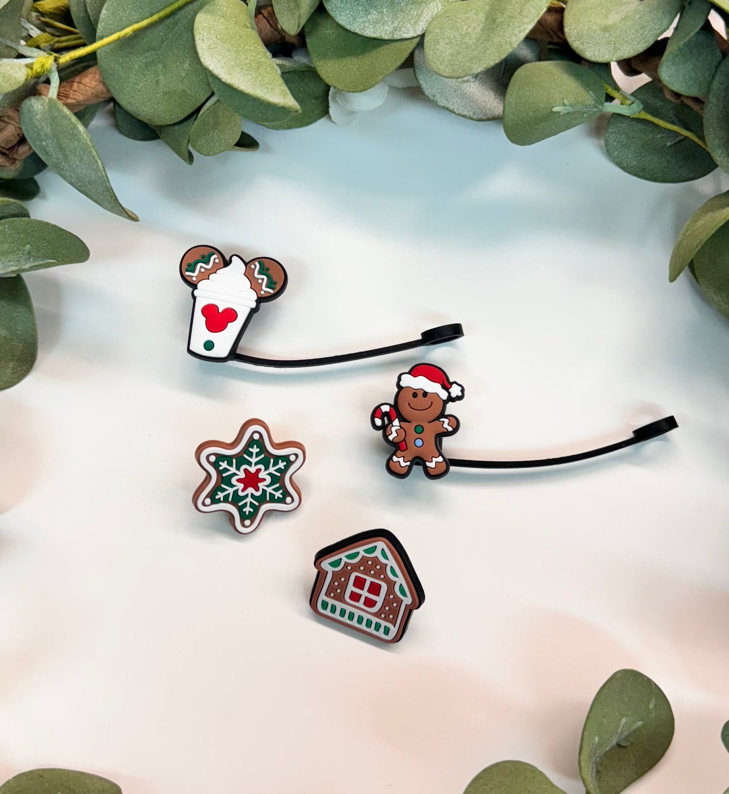 (RTS) GINGERBREAD STRAW TOPPERS