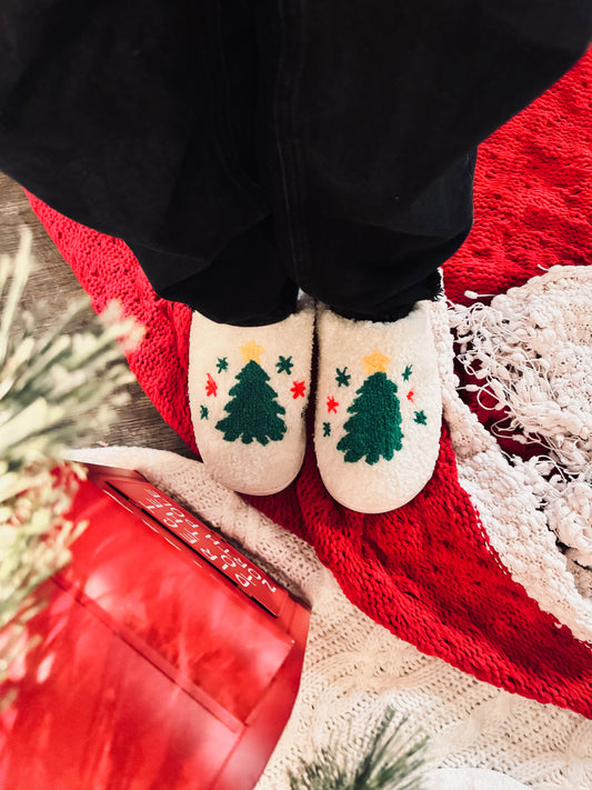 (RTS) CHRISTMAS TREE SLIPPERS