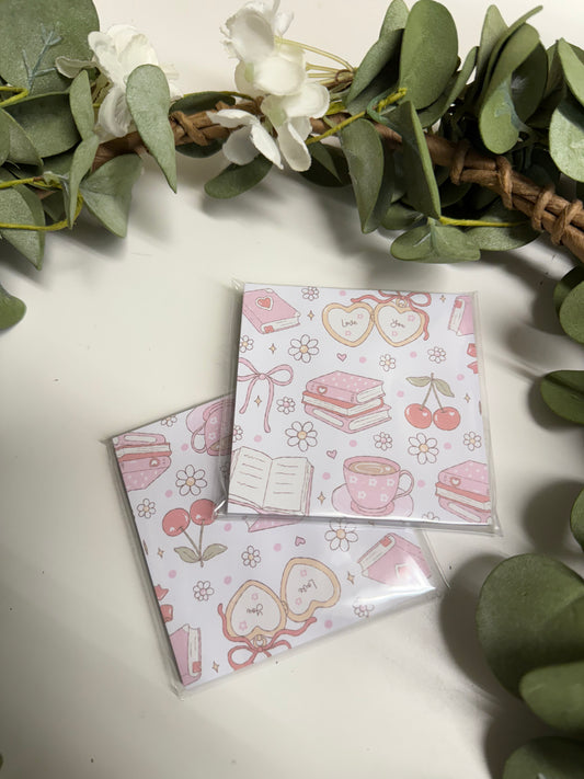 (RTS) COQUETTE BOOK LOVER STICKY NOTE