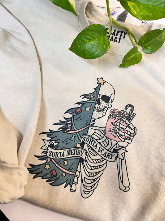 (RTS) SORTA MERRY, SORTA SCARY CREW-SUBLIMATED