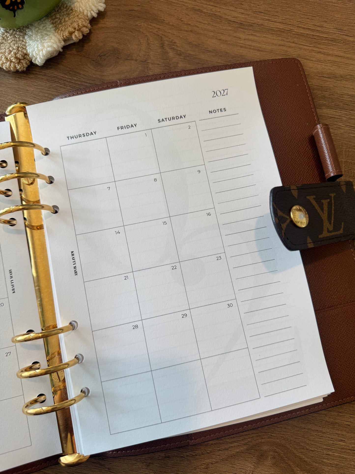(RTS) 2027 YEARLY PLANNER INSERTS