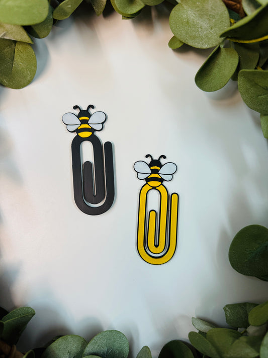(RTS) BEE ACRYLIC PAPER CLIP