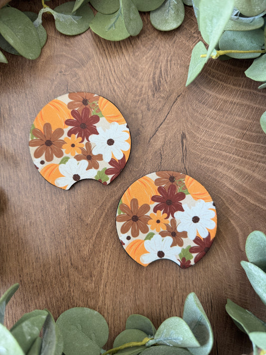 (RTS) PUMPKIN HARVEST CAR COASTER SET